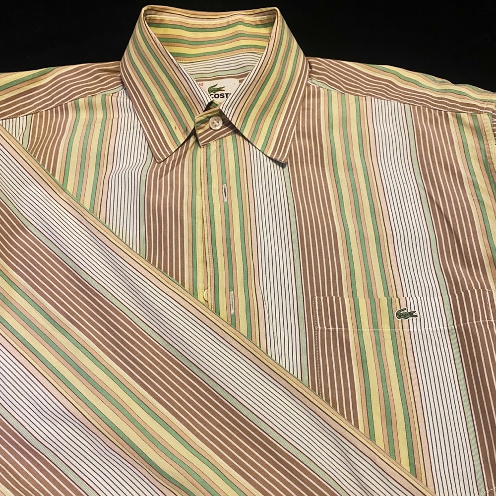 Mens long sleeve Lacoste button down shirt size 40
